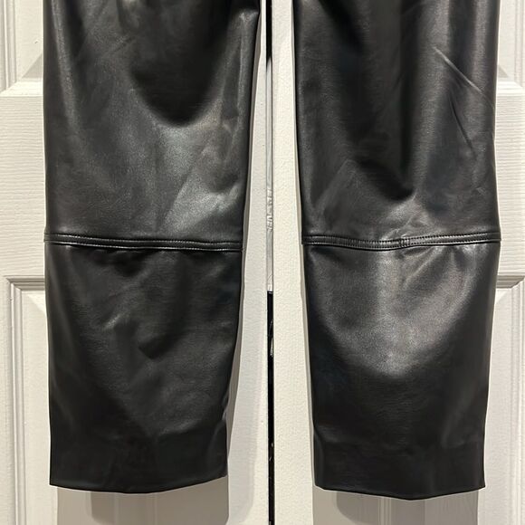 Melanie Lyne Black Faux Leather Pants Size 6 - Picture 8 of 10